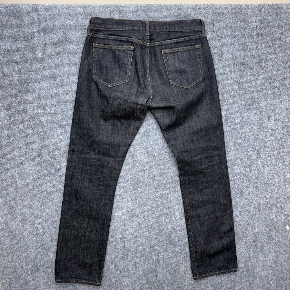J Crew 484 Slim Straight Jeans black size 33 33x32